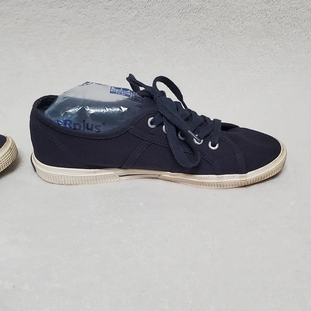 Superga Navy Blue Canvas Classic Lace-up Low Top Sneakers 7.5